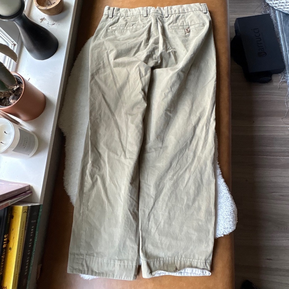 Banana Republic Gavin Straight Leg Khaki Chino Pants Mens 34x34 Tan Cotton - Picture 5 of 5